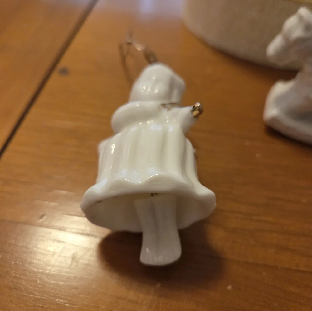 Vintage White Porcelain Ornaments